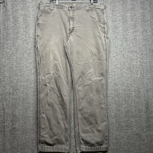 Carhartt Jeans Mens 40x34 Gray Vintage Wash Relaxed Fit Straight Leg Workwear‎